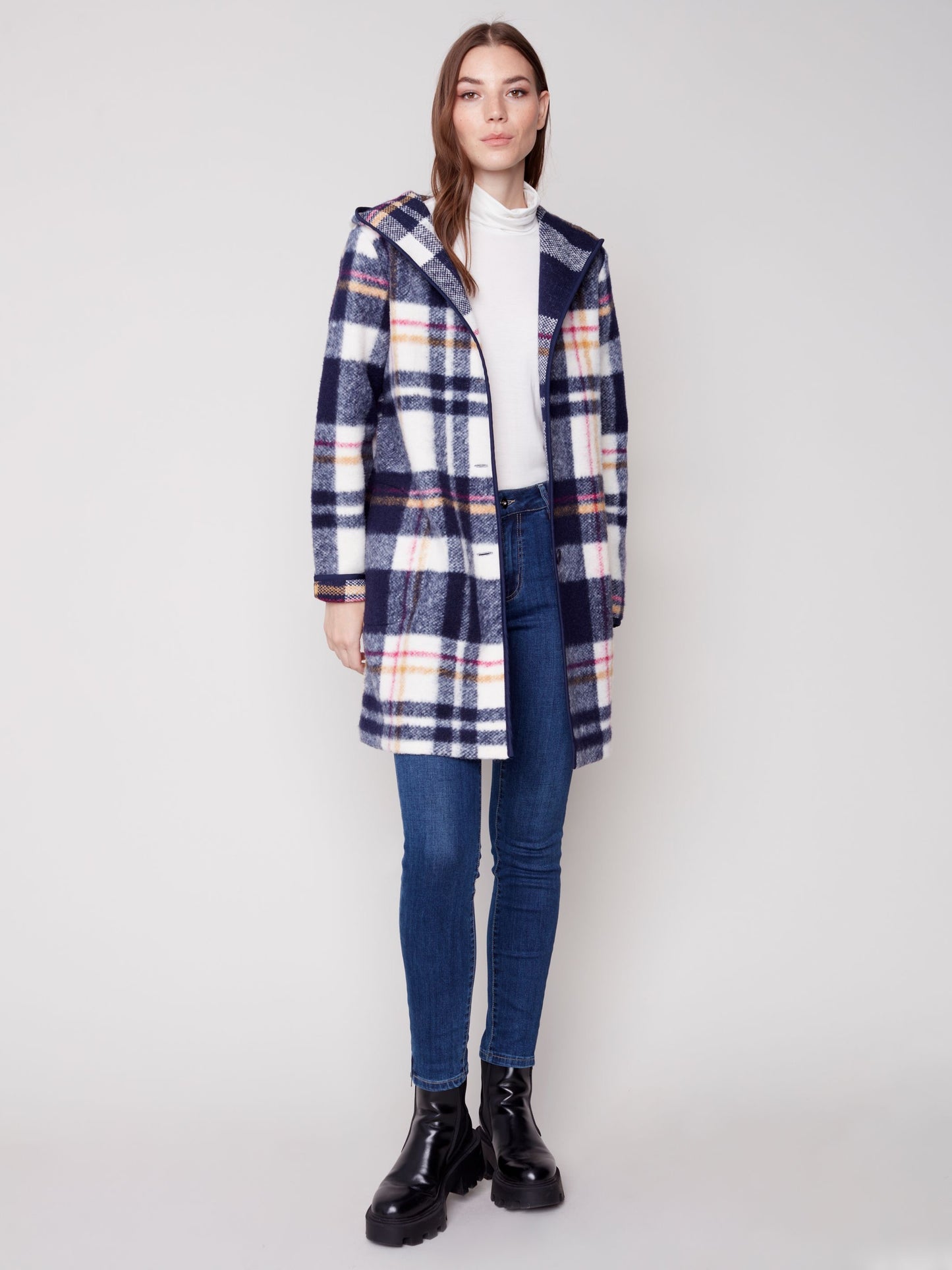 CB Hooded Boiled Wool Jacket