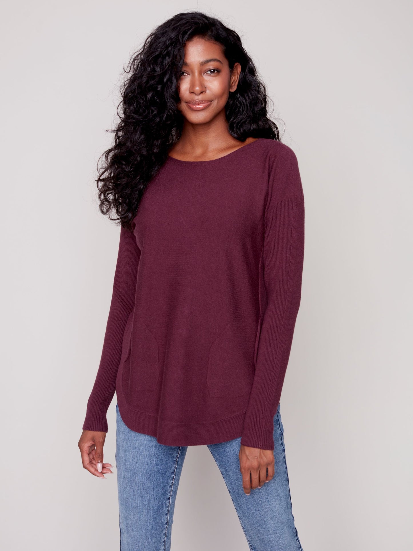 CB Plushy Knit Swtr W/Bk Dtls