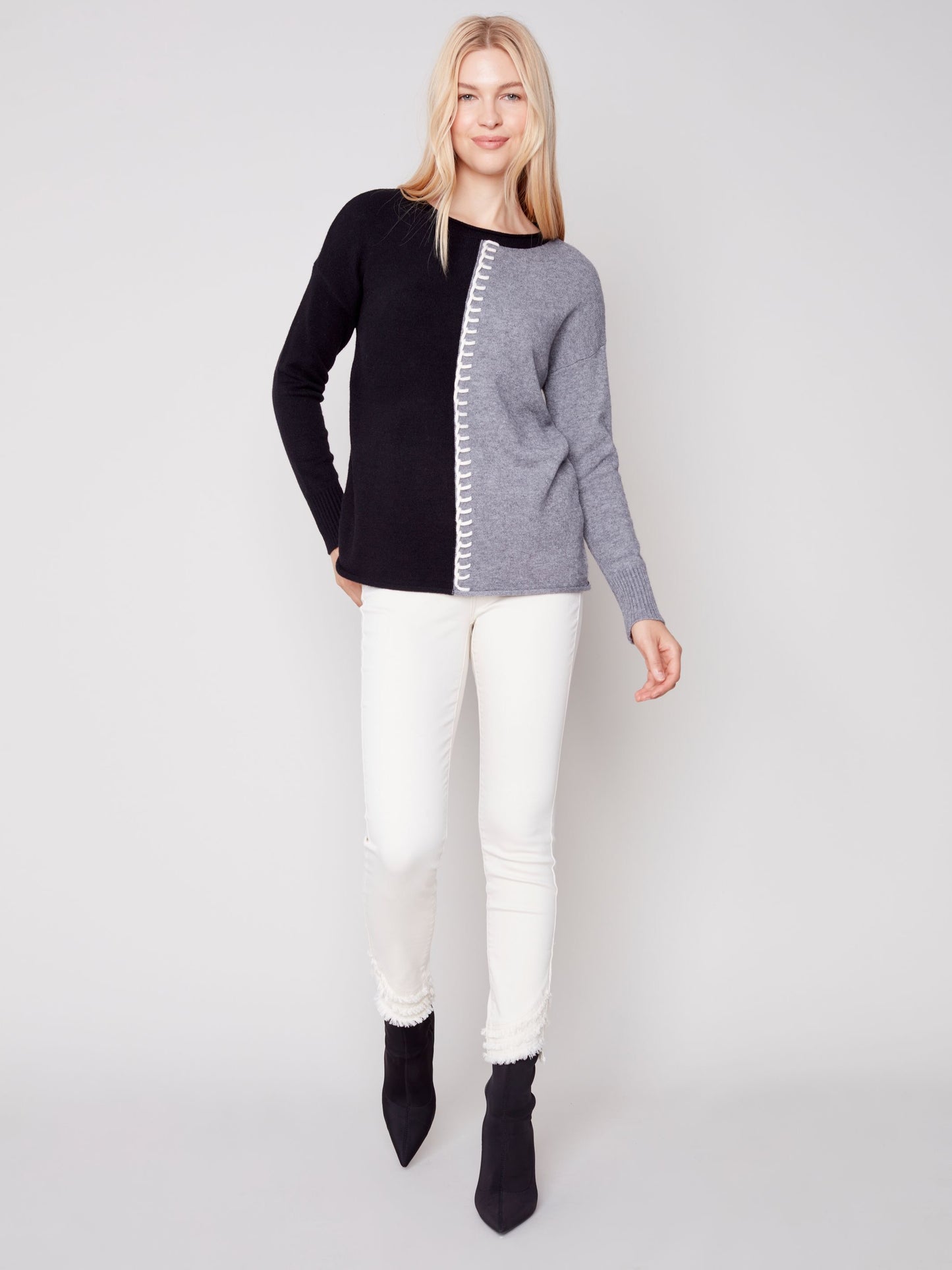 CB Colour Block W/Stitch Detai