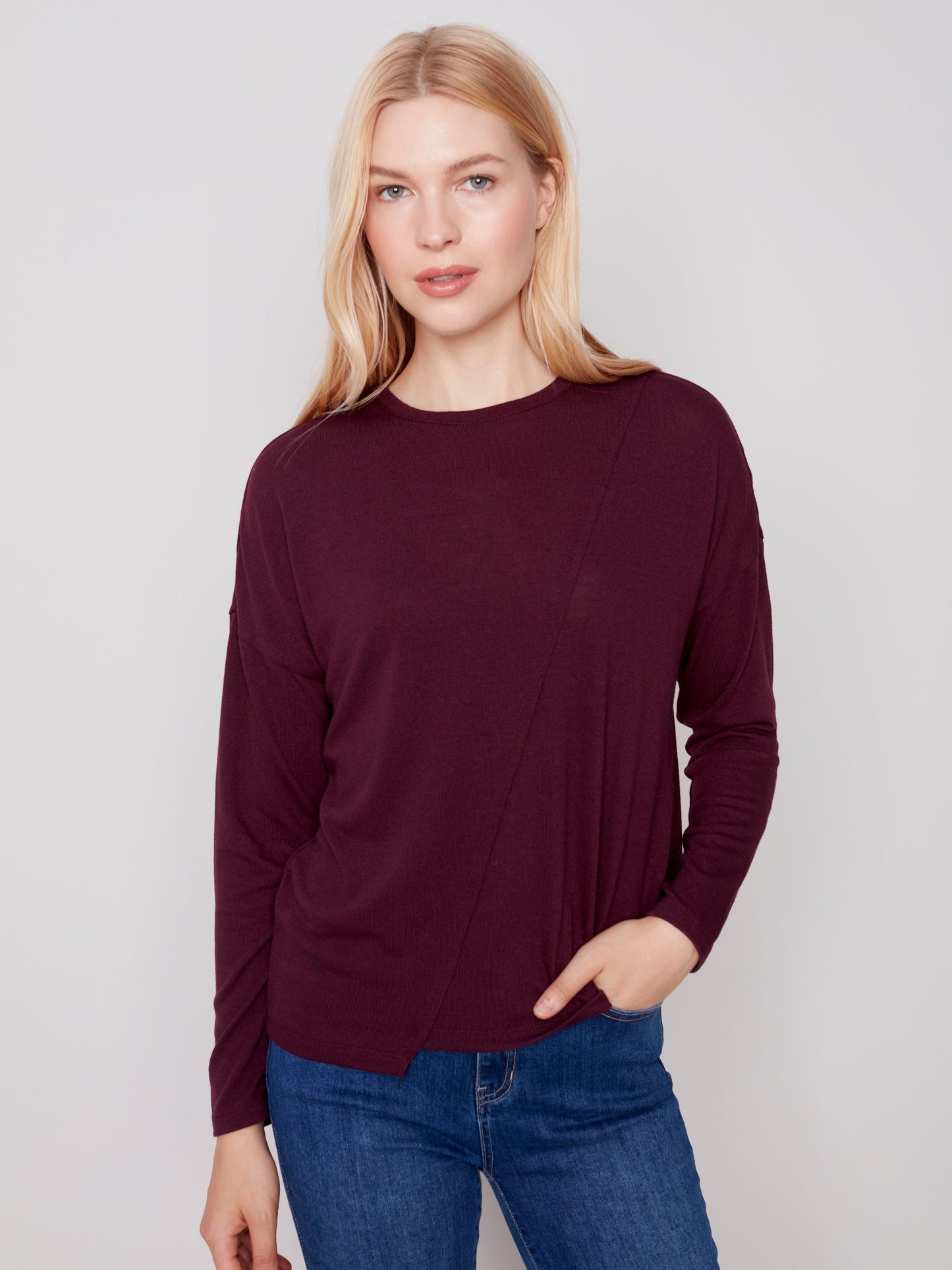 CB Asymetrical Knit Top