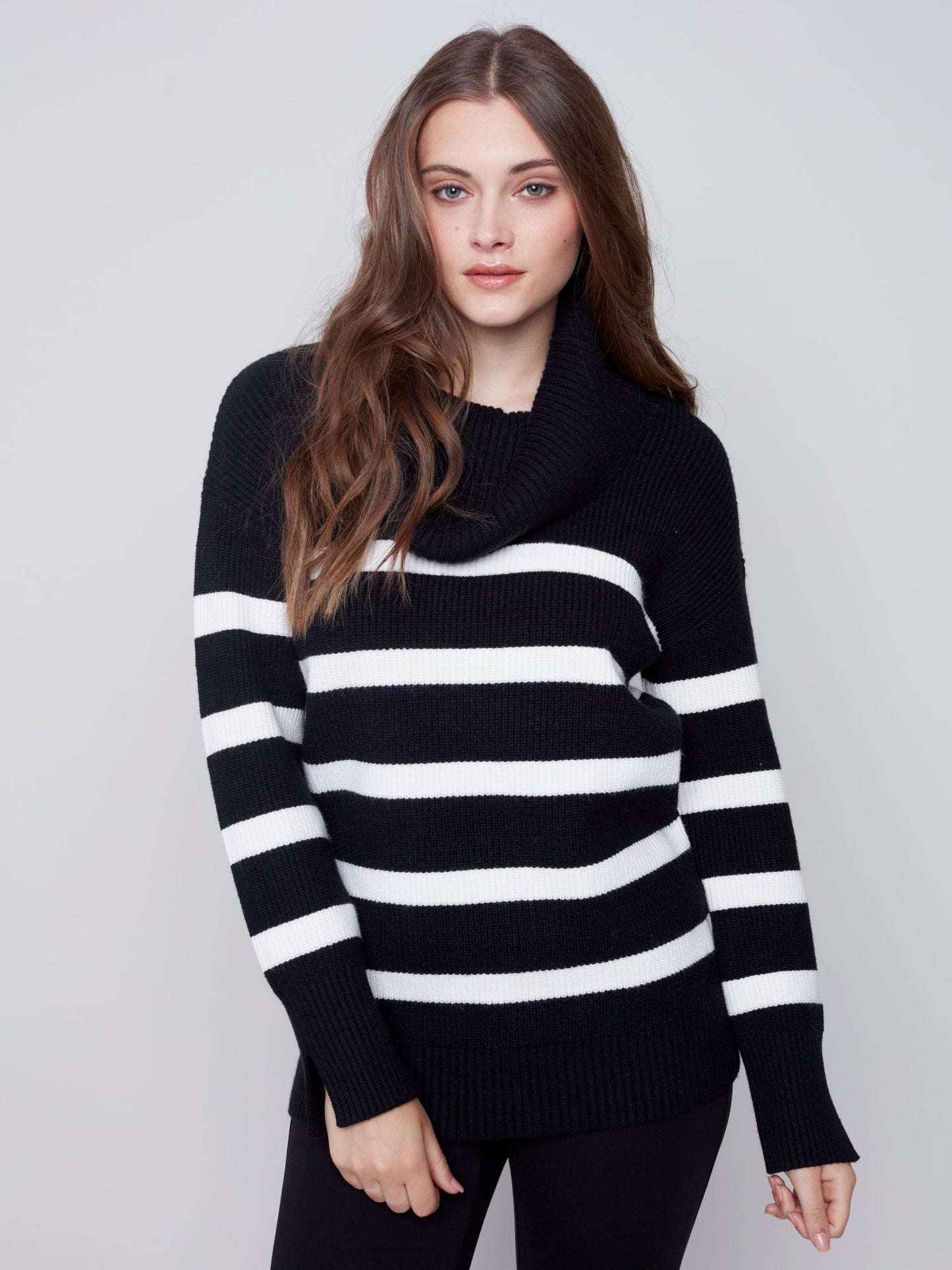 CB Turtleneck Stripe Sweater