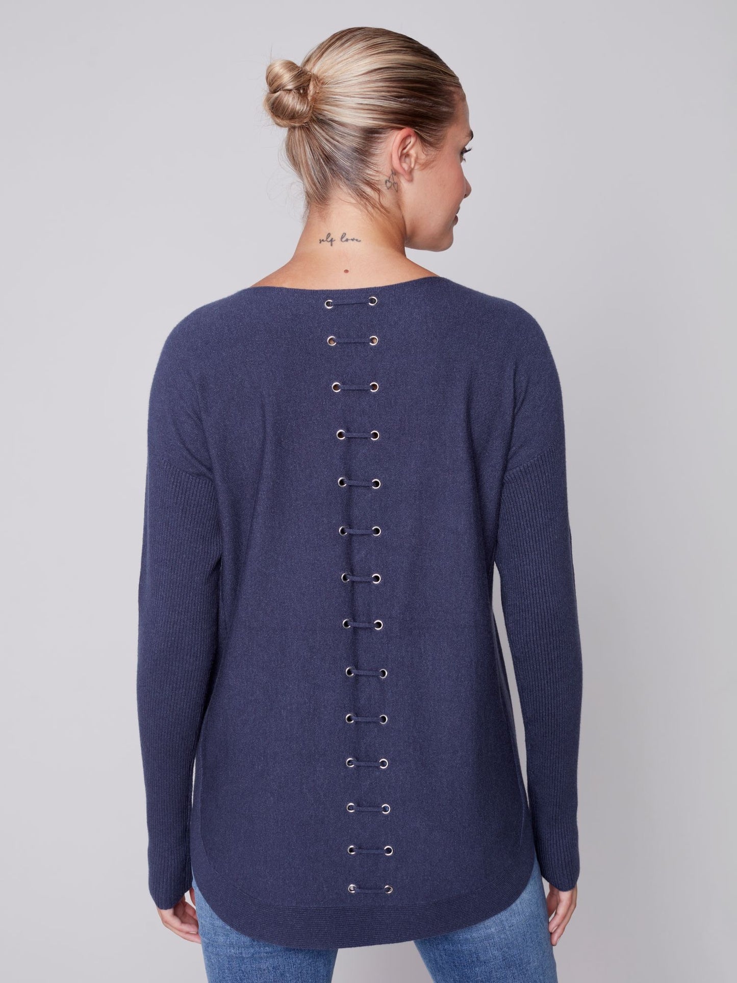 CB Plushy Knit Sweater W/Back Details