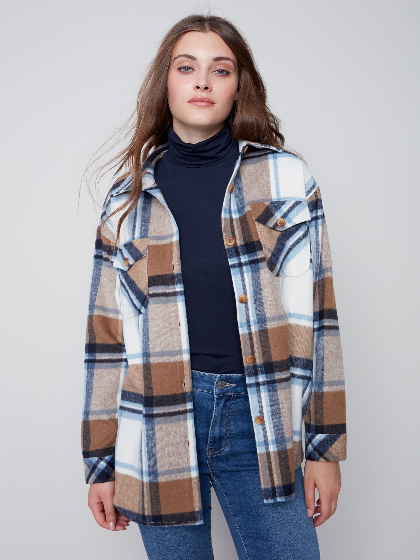 CB Plaid Flannel Shirt Jacket