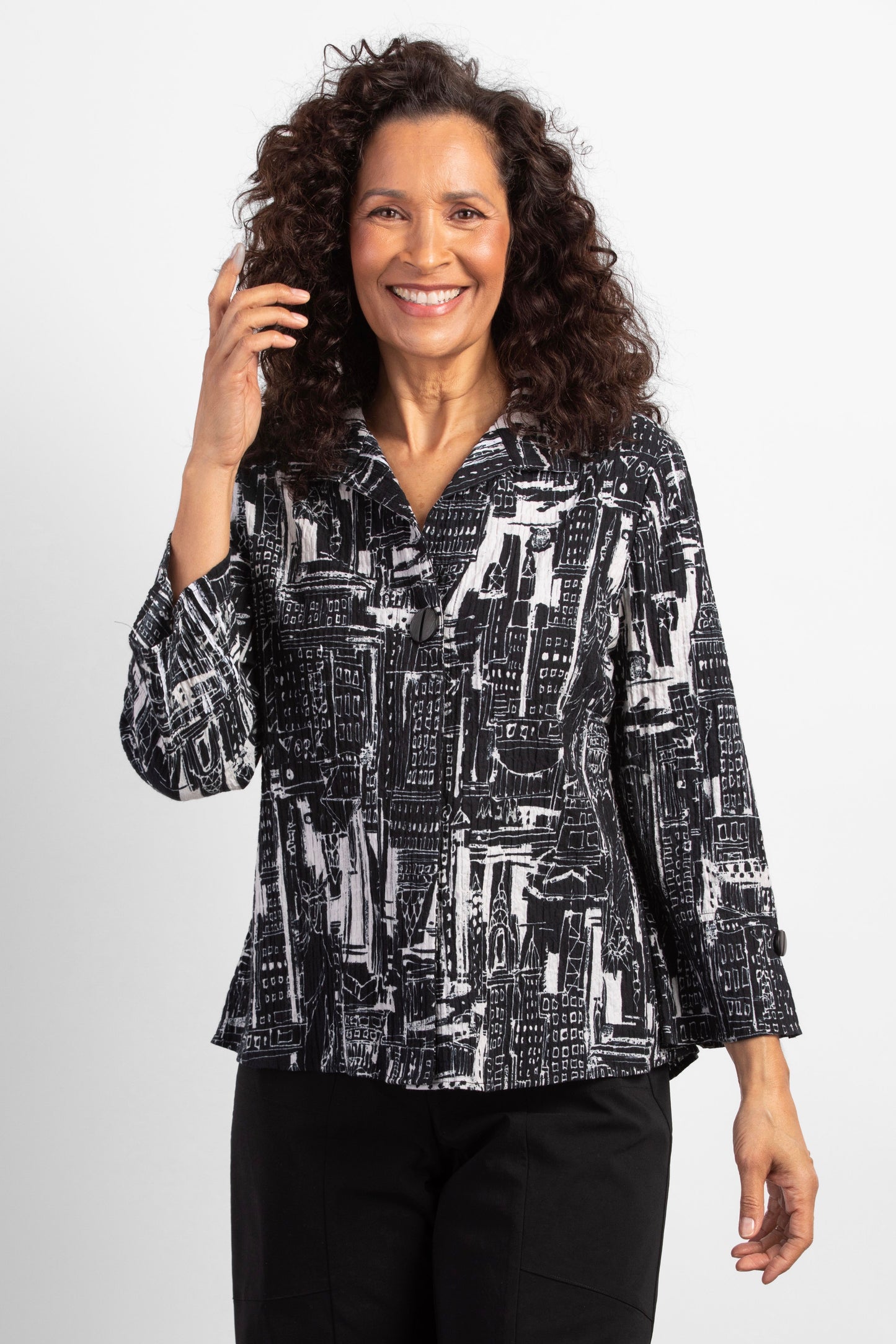 HC Covered Placket Swing Shirt