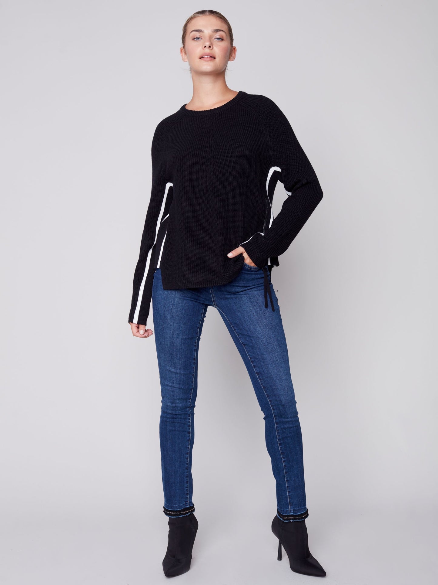 CB Raglan Slv W/Zip Side Panel