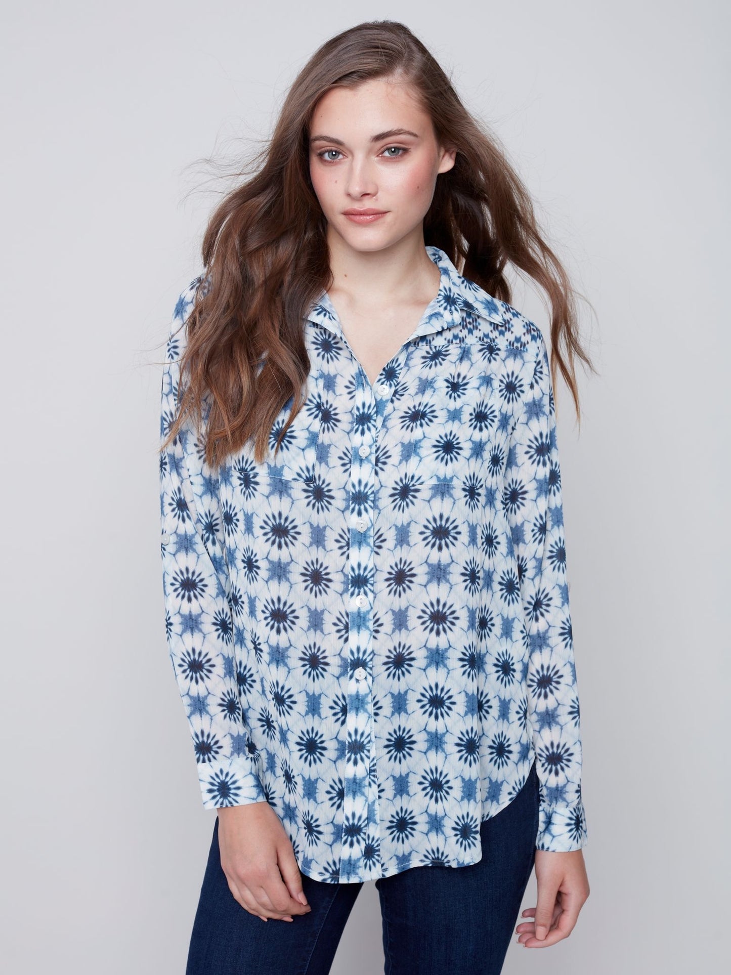 CB Printed Crinkle Georgette