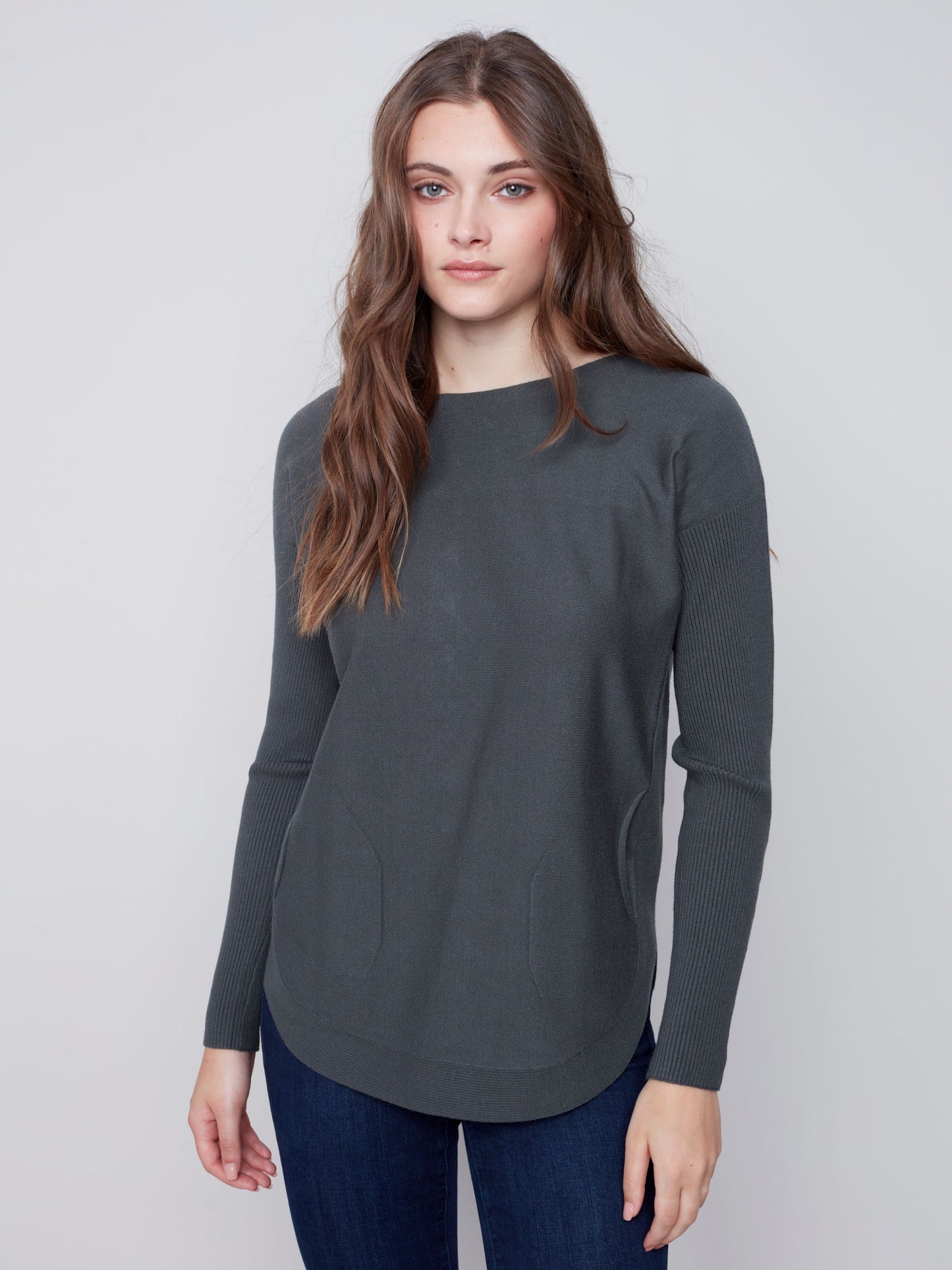 CB Plushy Knit Swtr W/Bk Dtls