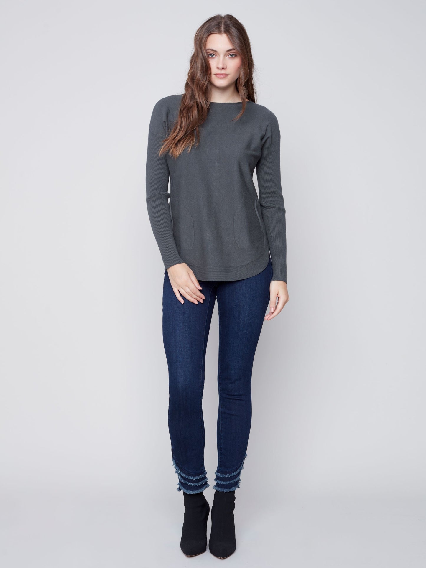 CB Plushy Knit Swtr W/Bk Dtls