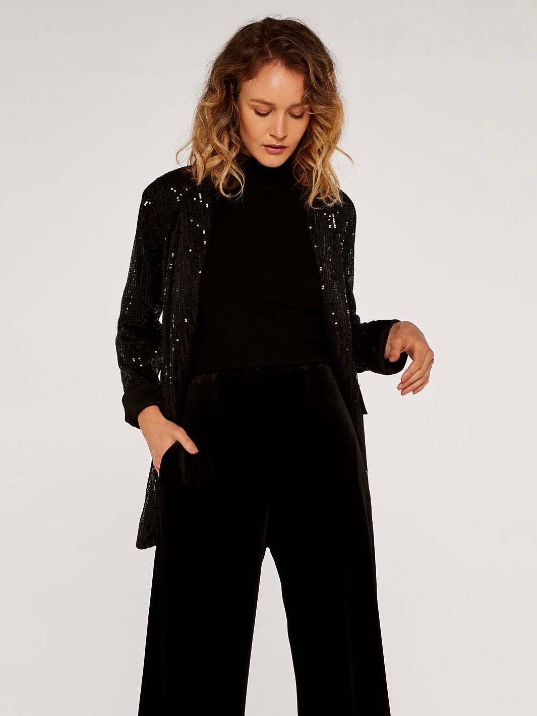 AP Sequin Blazer W/Belt