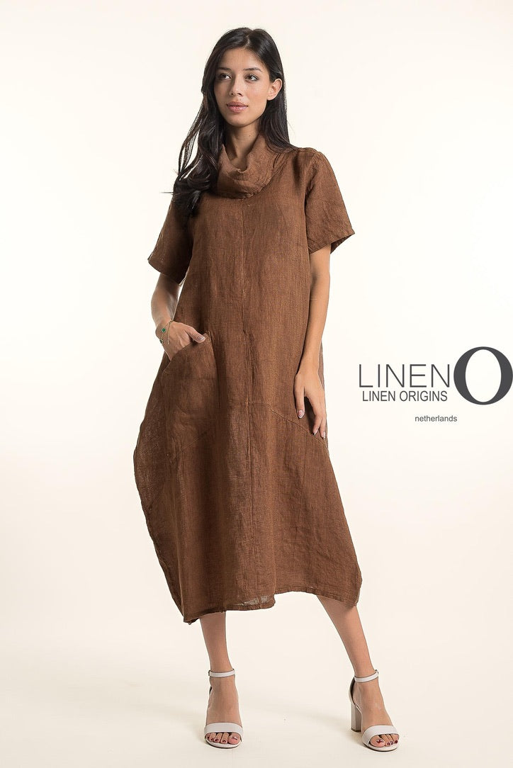 LO Cowl Neck Dress W/Slv