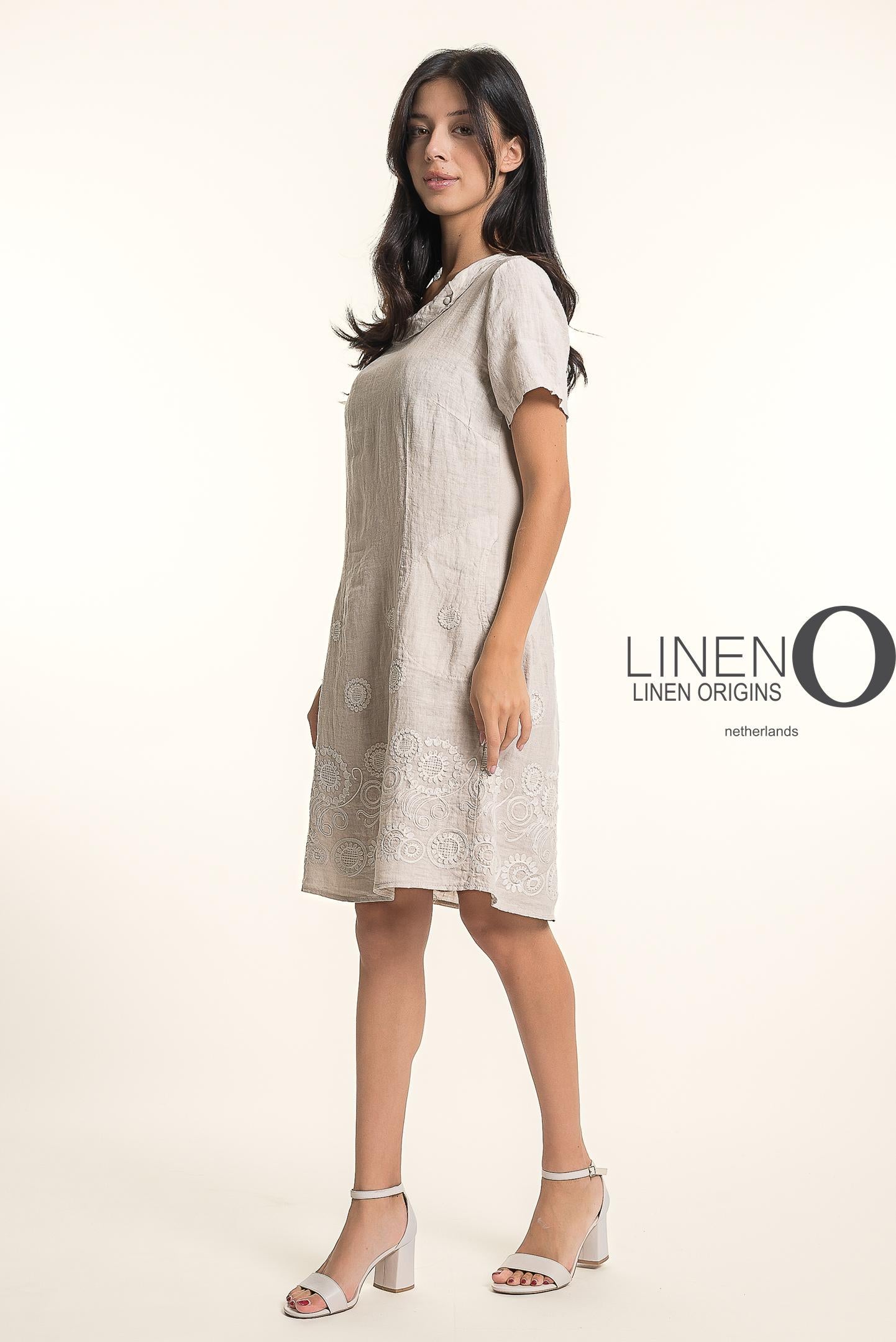 LO Cap Sleave Emb. Dress