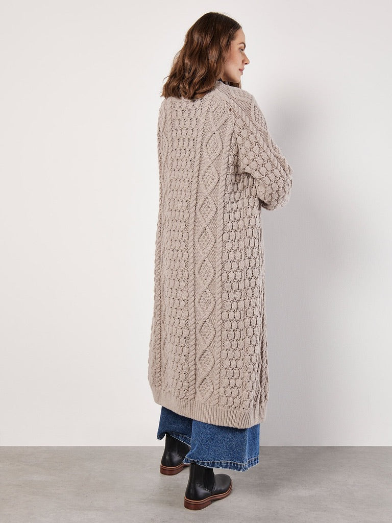 AP Chunky Cable Open Cardigan