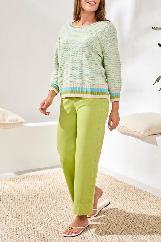 TB 3/4 Slv Scoop Neck Sweater