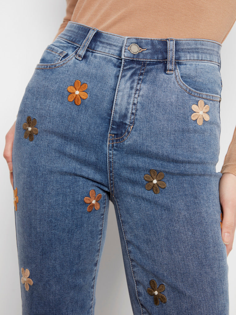CB Streight Leg Floral Emb.