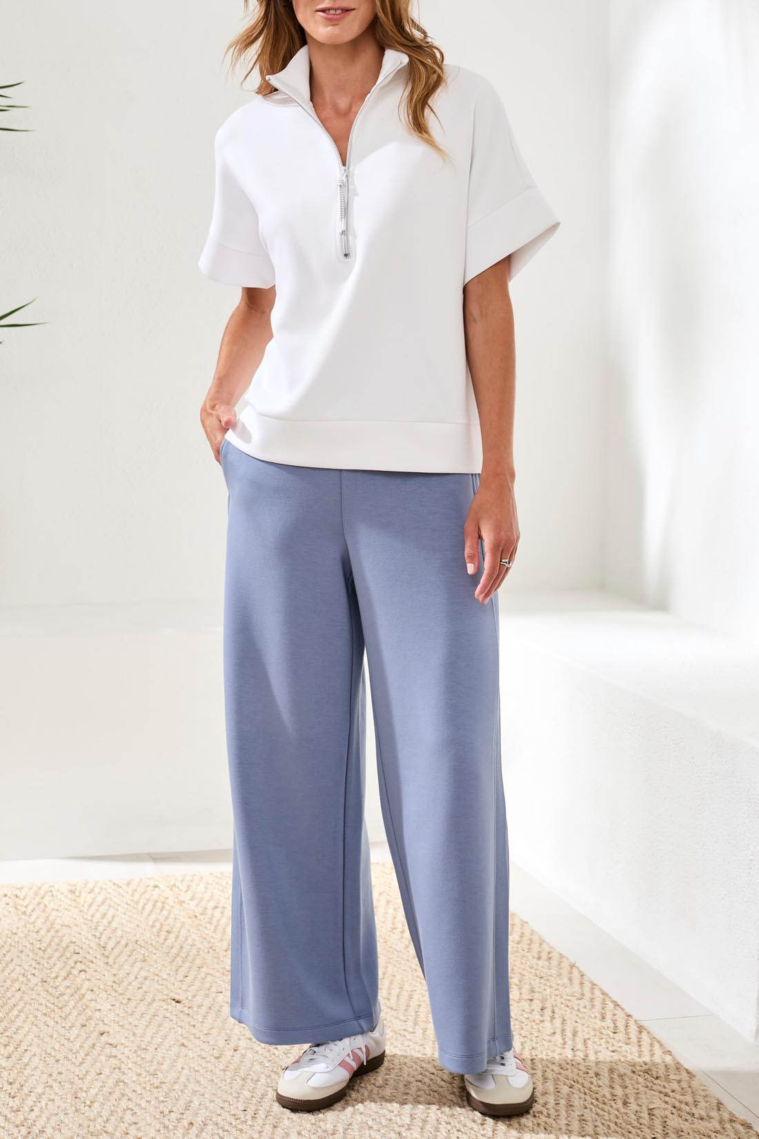 TB 1/4 Zip Mockneck Top