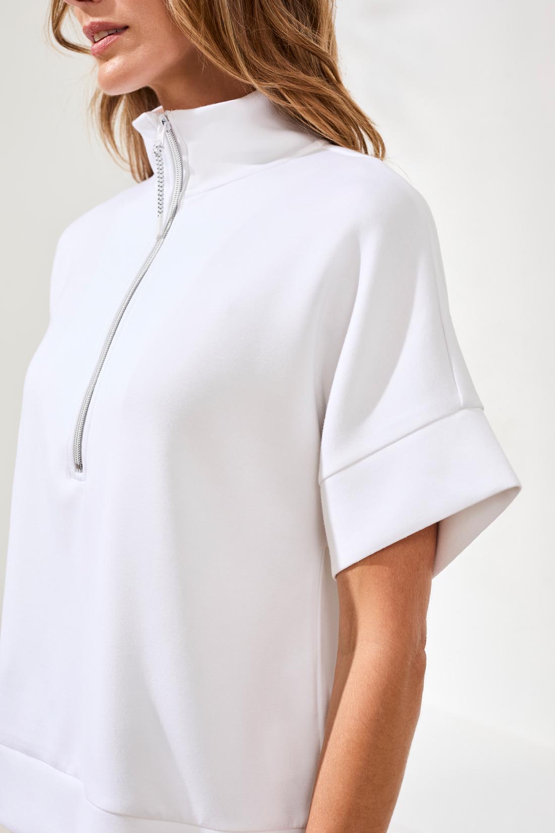 TB 1/4 Zip Mockneck Top