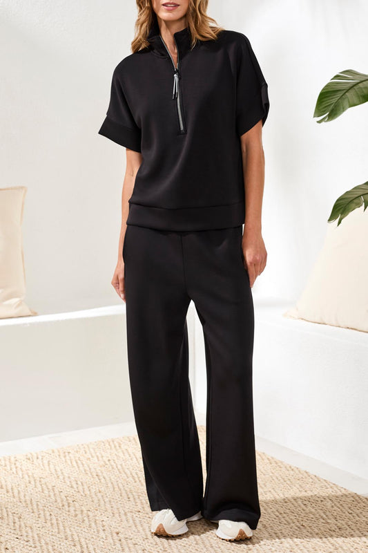 TB 1/4 Zip Mockneck Top