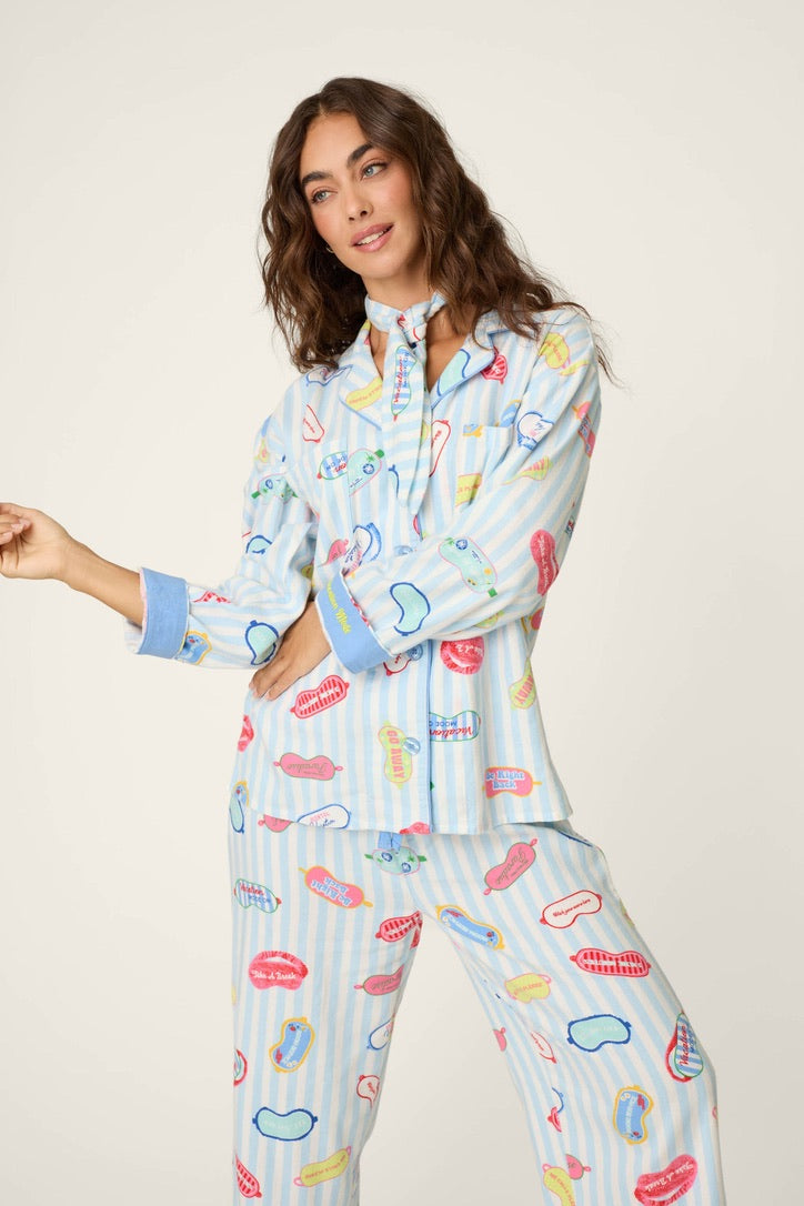 PJS Flannel PJ's W/Headband
