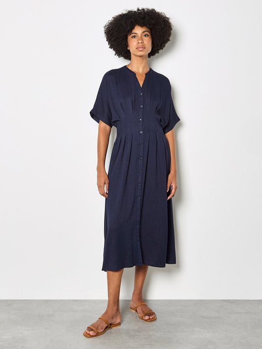 AP Pleated Waist Shirt Dress