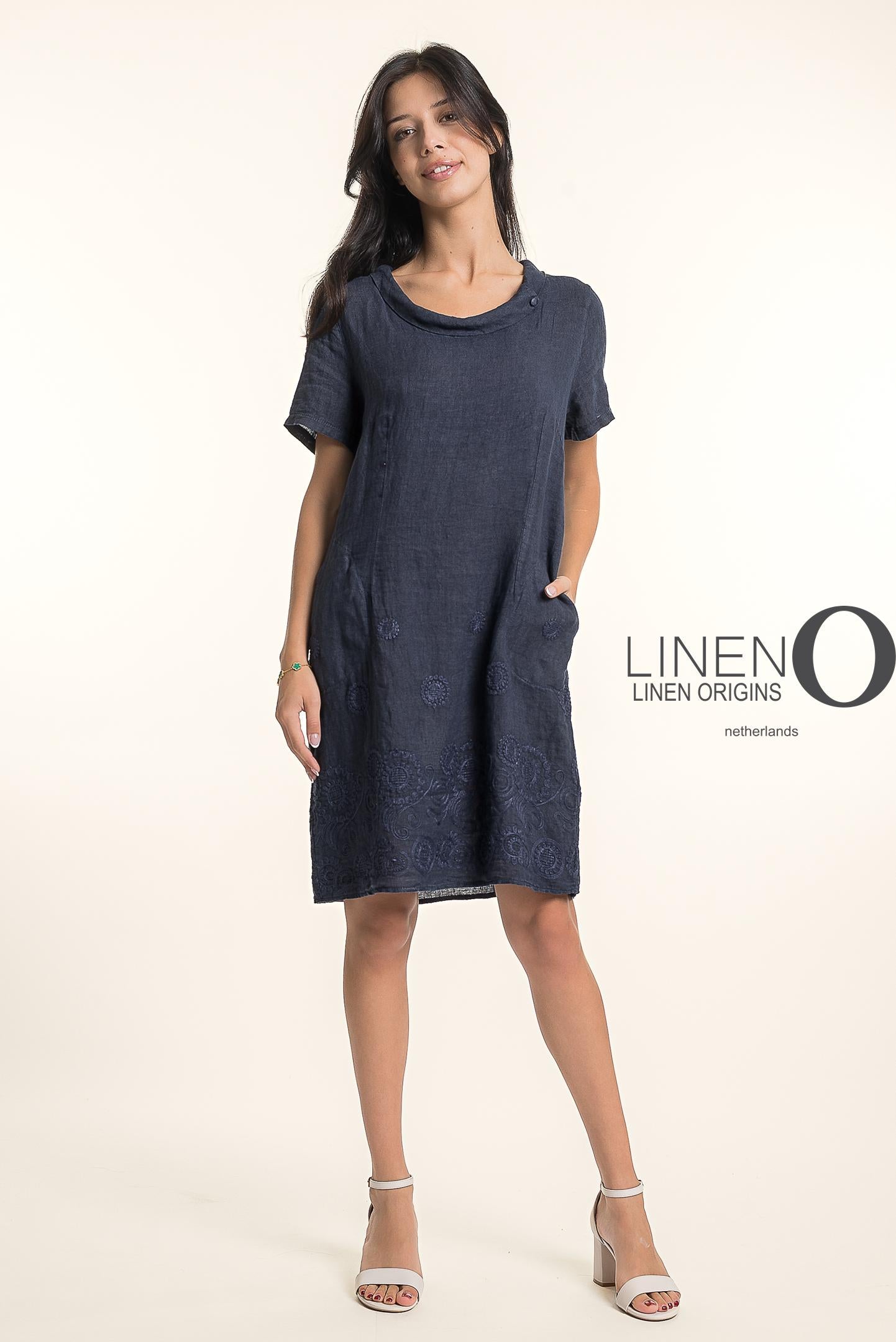 LO Cap Sleave Emb. Dress