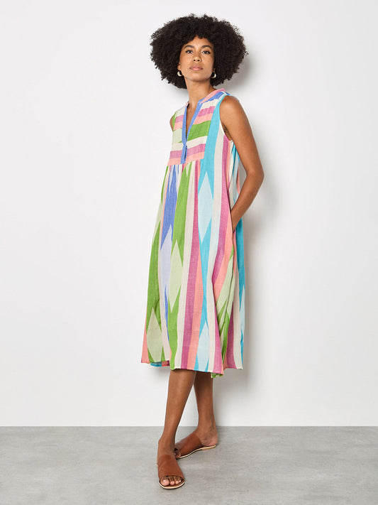 AP Jacquard Stripe Mid Dress