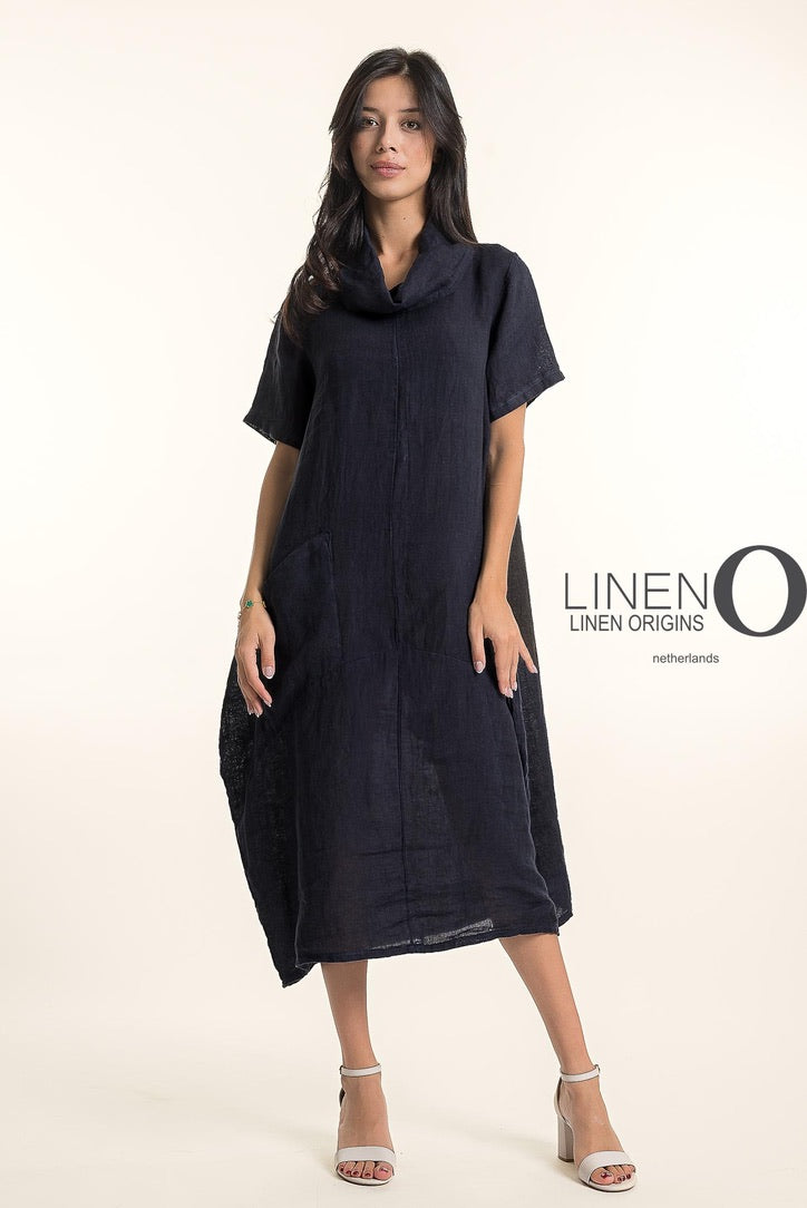 LO Cowl Neck Dress W/Slv
