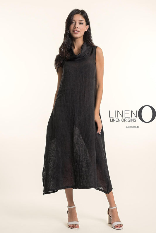 LO Slv Less Cowl Dress