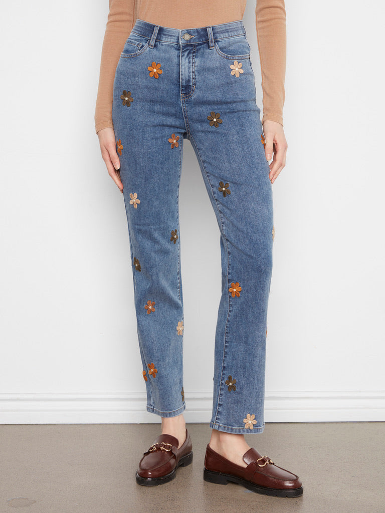 CB Streight Leg Floral Emb.