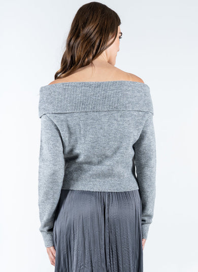 CCT Off Shoulder Light Sweater