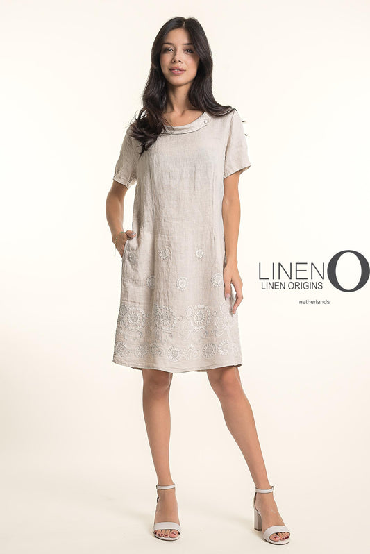 LO Cap Sleave Emb. Dress