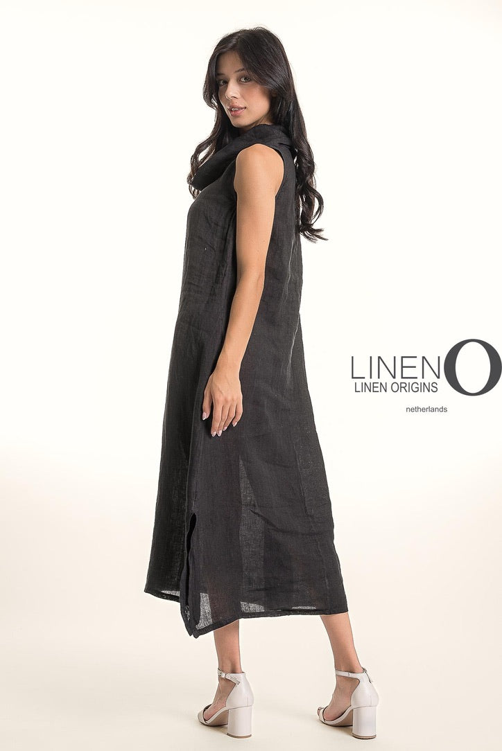 LO Slv Less Cowl Dress