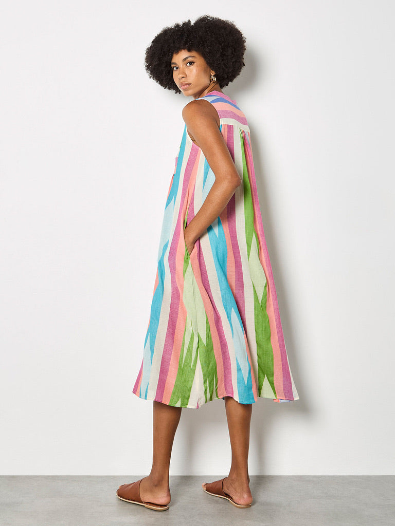 AP Jacquard Stripe Mid Dress