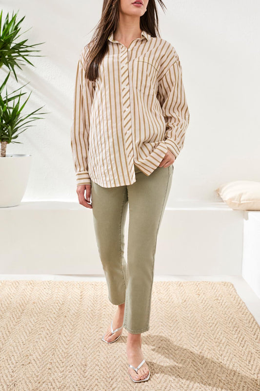 TB Roll-Up Slv W/Contrast Detail