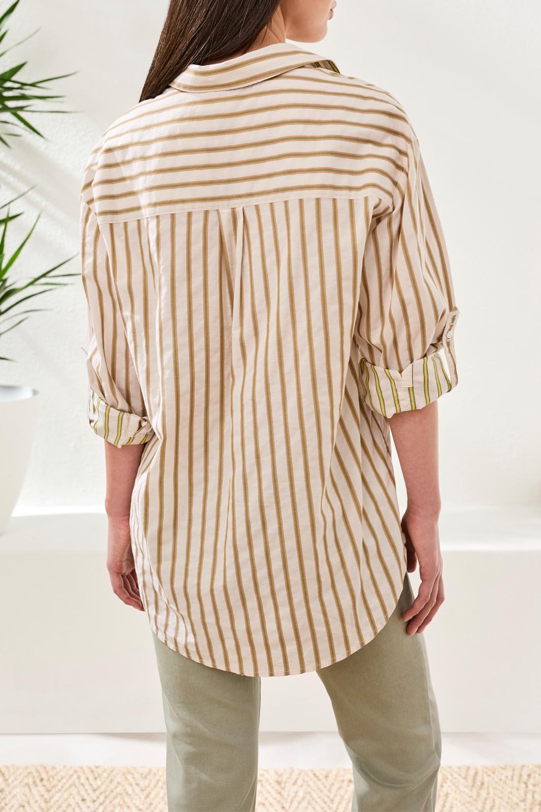 TB Roll-Up Slv W/Contrast Detail