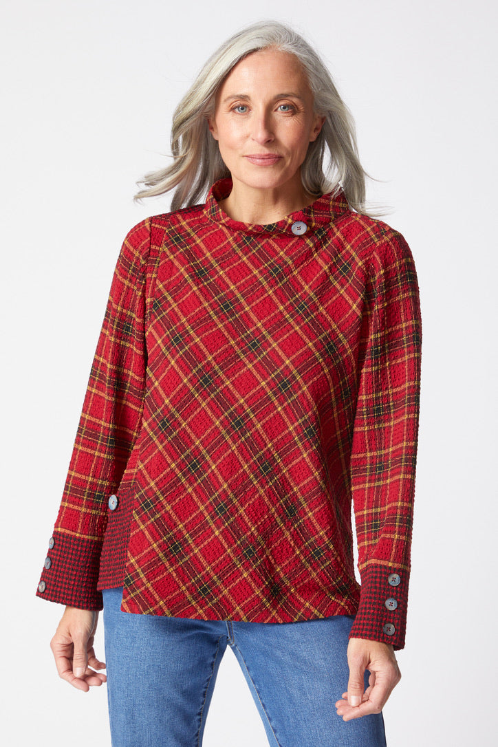 HC Asymmetrical Bttn Cuff Top