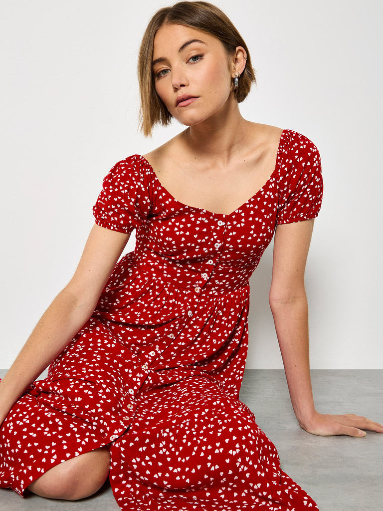 AP Mini Heart Midi Dress