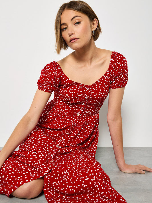 AP Mini Heart Midi Dress