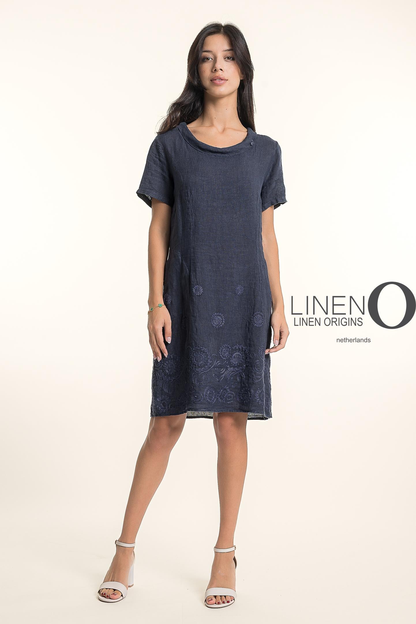 LO Cap Sleave Emb. Dress