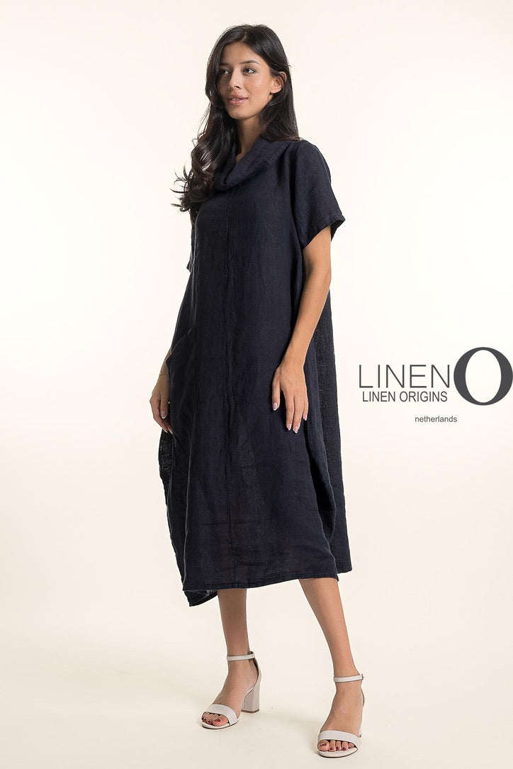 LO Cowl Neck Dress W/Slv