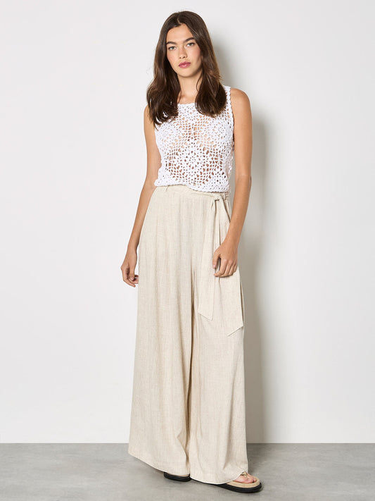 AP Wide Leg Linen Trouser