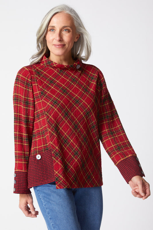 HC Asymmetrical Bttn Cuff Top