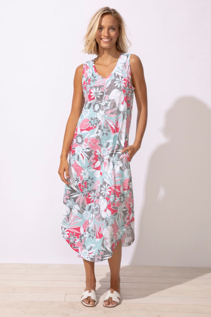 ESC Slvless Print Dress
