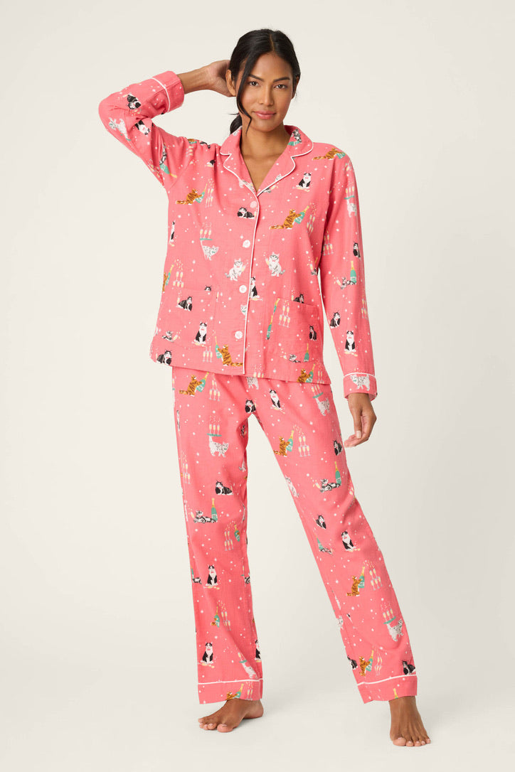 PJS Flannel PJ's W/Headband
