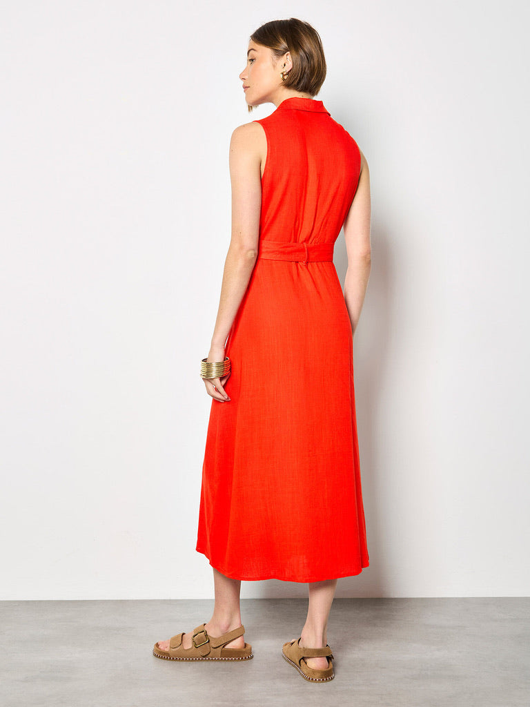 AP Slv Less Dress W/Belt
