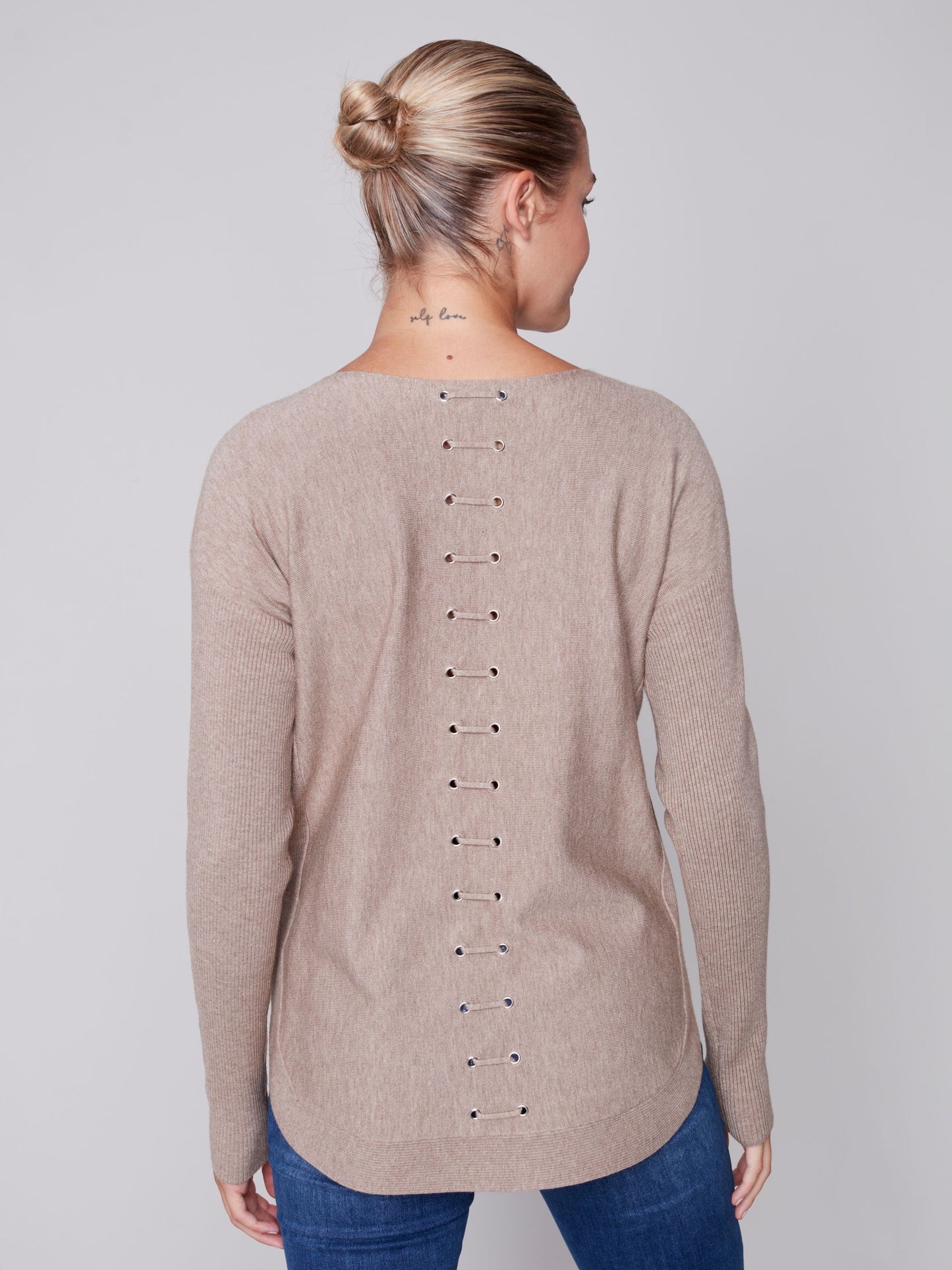 CB Plushy Knit Sweater W/Back Details
