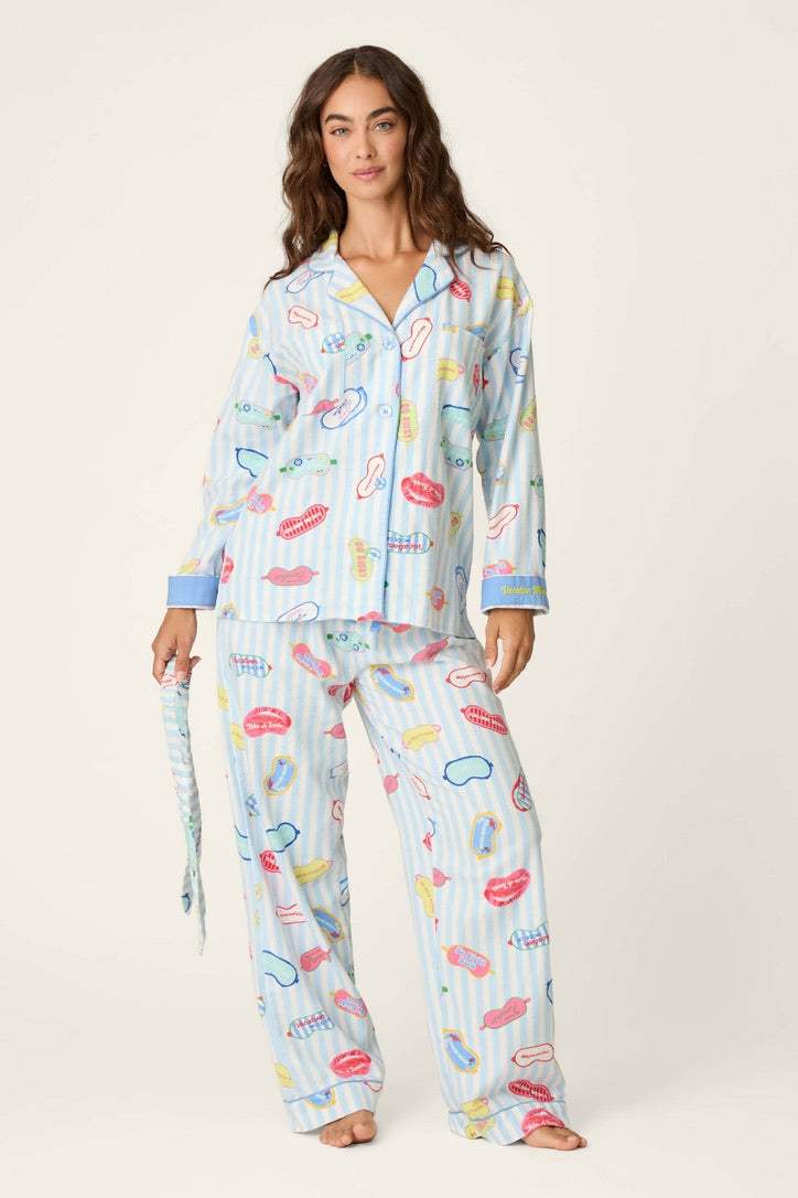 PJS Flannel PJ's W/Headband