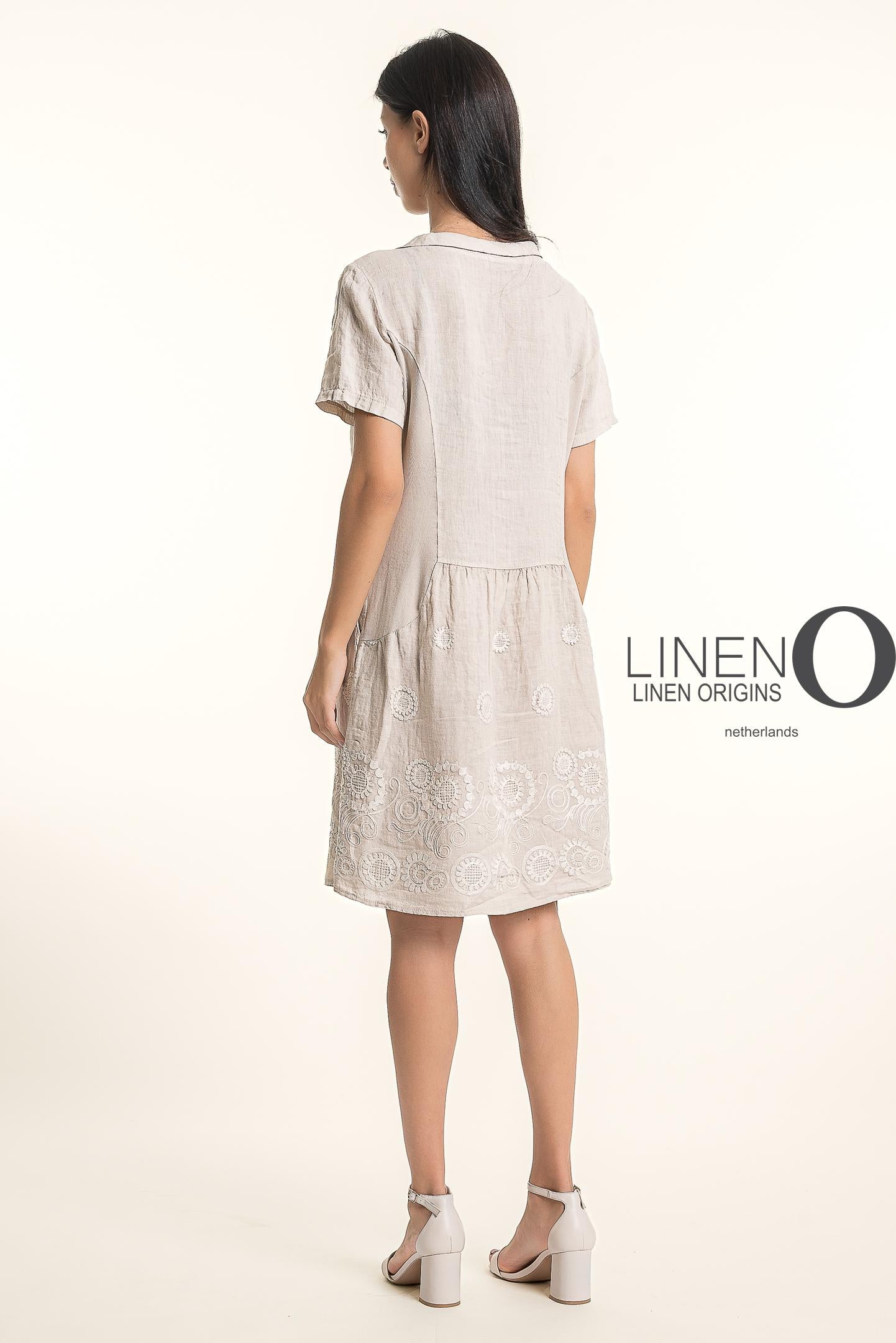 LO Cap Sleave Emb. Dress