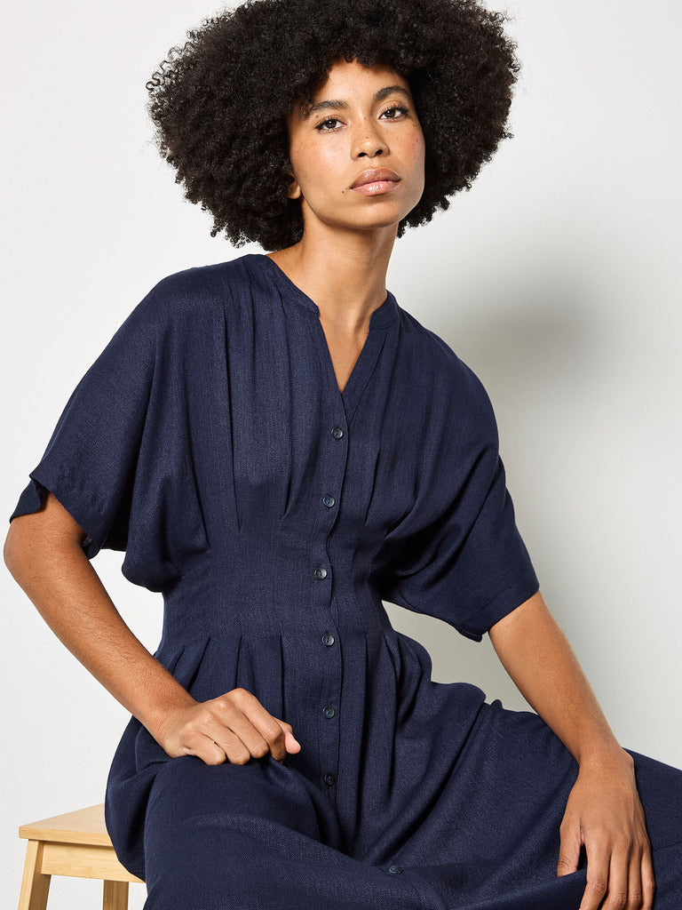 AP Pleated Waist Shirt Dress