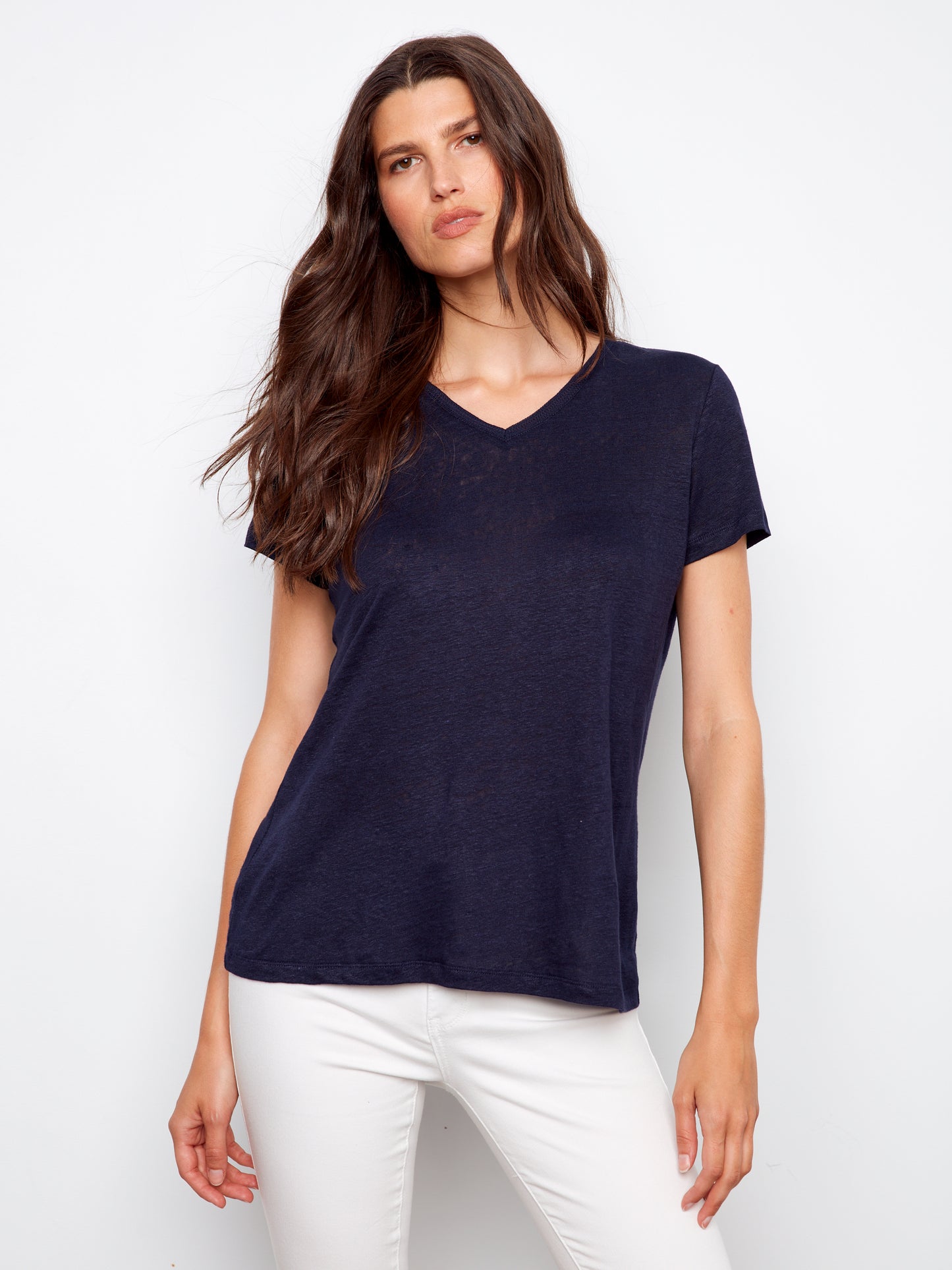 CB Linen V-Neck T