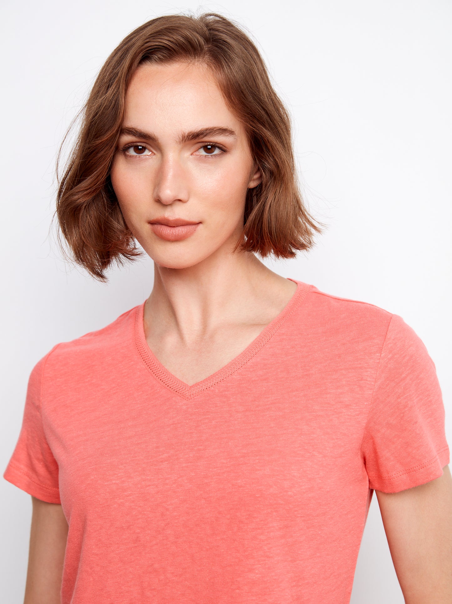 CB Linen V-Neck T